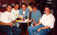 Ian, me, Chris, Paul and Simon at the Shrewsbury Beer Festival, September 1995